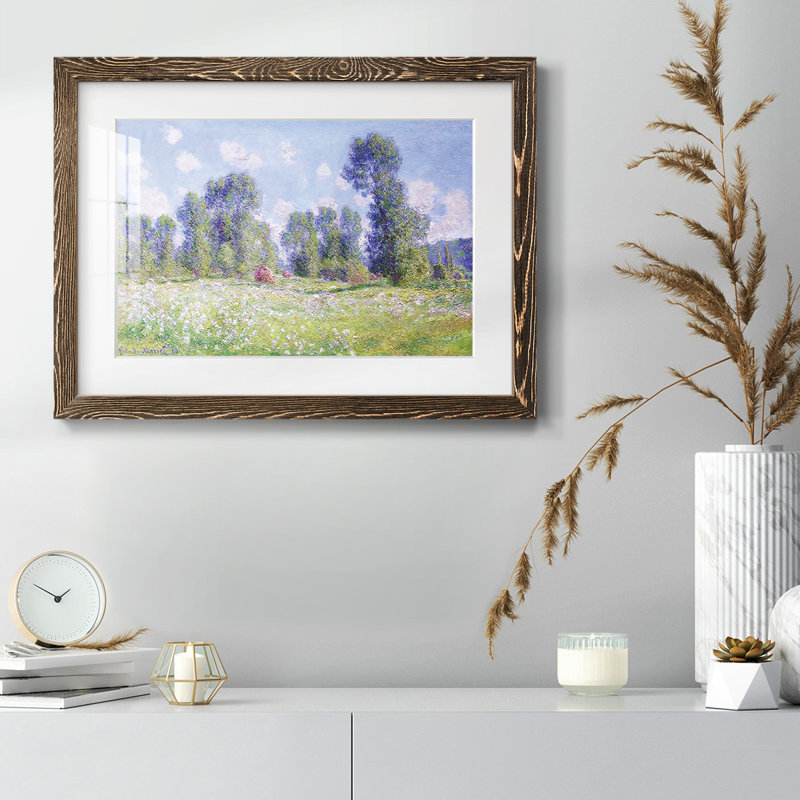Pré à Giverny, effet de printemps, 1890, Noyer, H 22 po x l 32 po x P 1,5 po