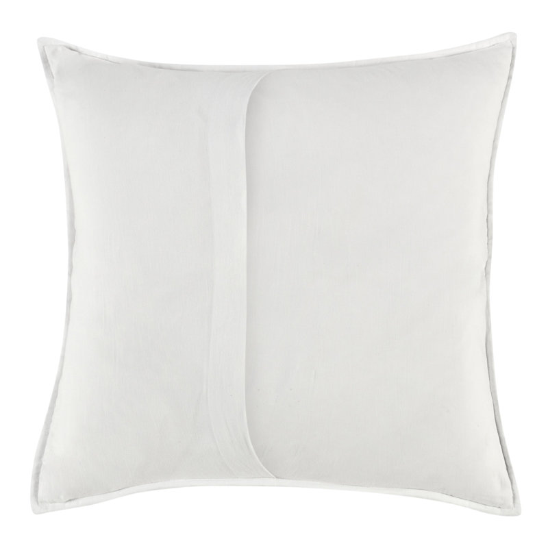 Rowen Sustainable Fabric Beige Standard Sham, Euro, White