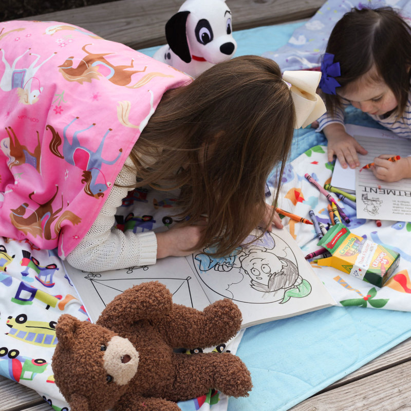 Jeté en peluche Wildkin - Confort doux et confortable, idéal pour les tout-petits, les voyages et les garderies - Chevaux