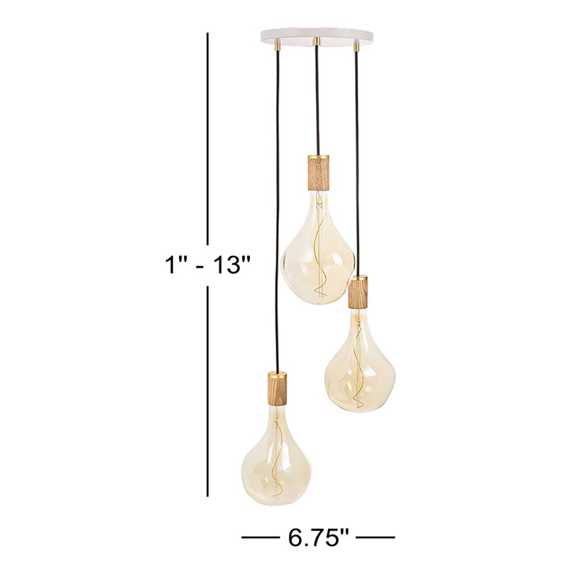Voronoi II 3 - Light Pendant, Oak