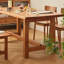 Table de salle à manger simple et durable en bois de cerisier épais-108071791