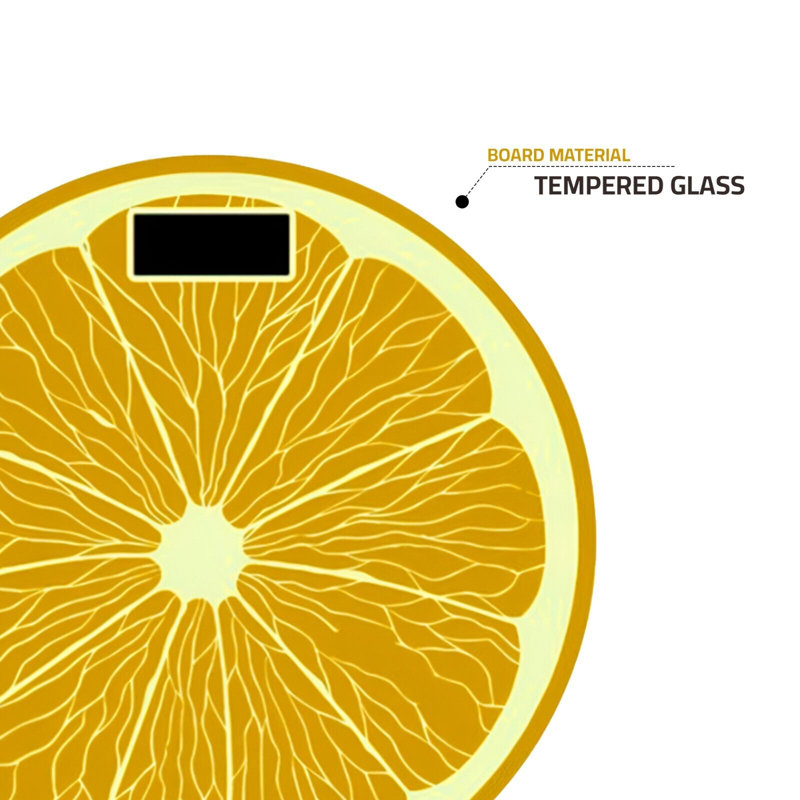 East Urban Home Digital Glass Bathroom Scale, Orange