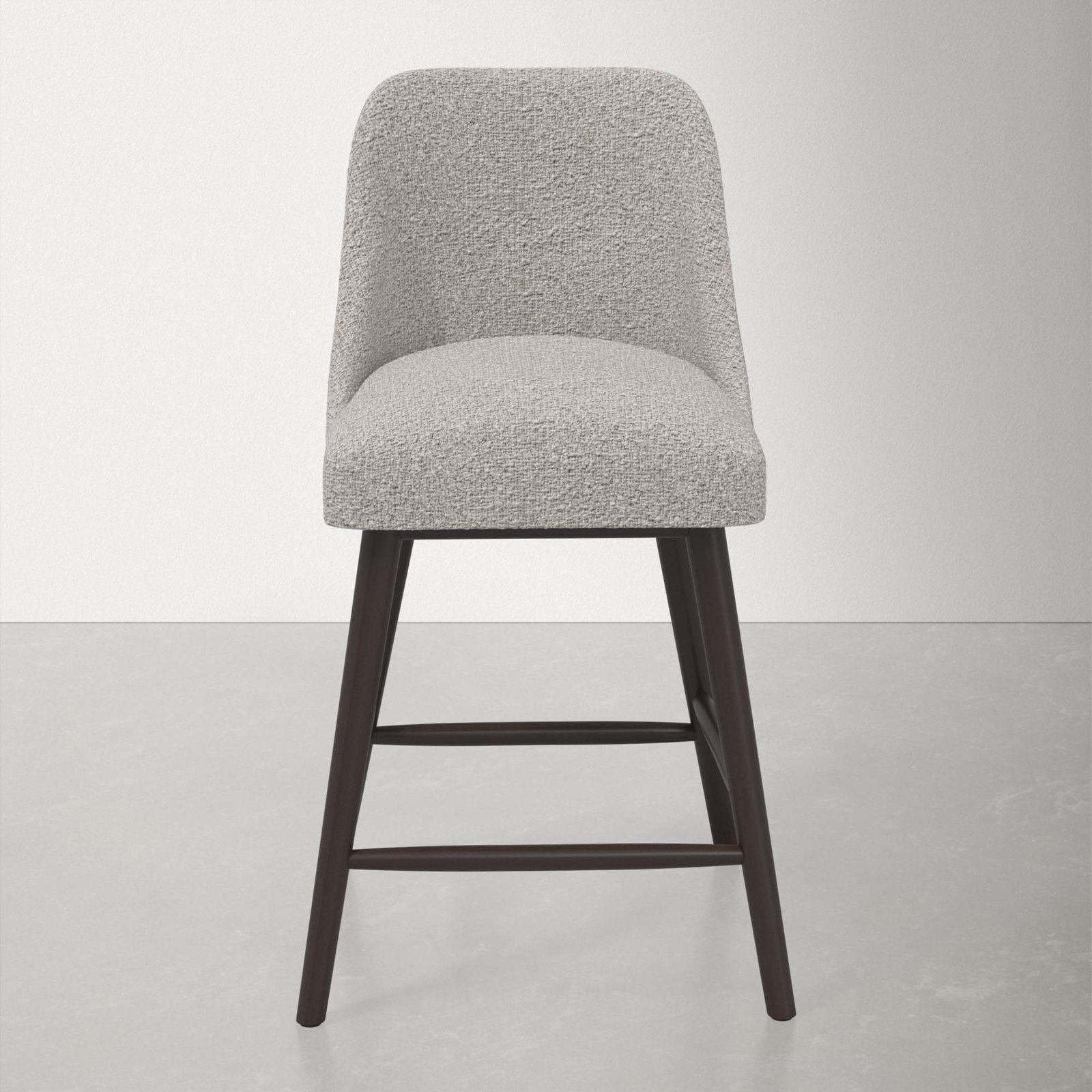 Gallie Stool, Espresso, Counter Stool (27" Seat Height), Classic Elephant Boucle