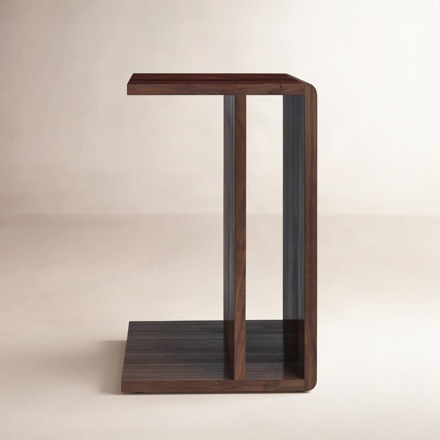 Kegan Solid Wood End Table, Natural Walnut
