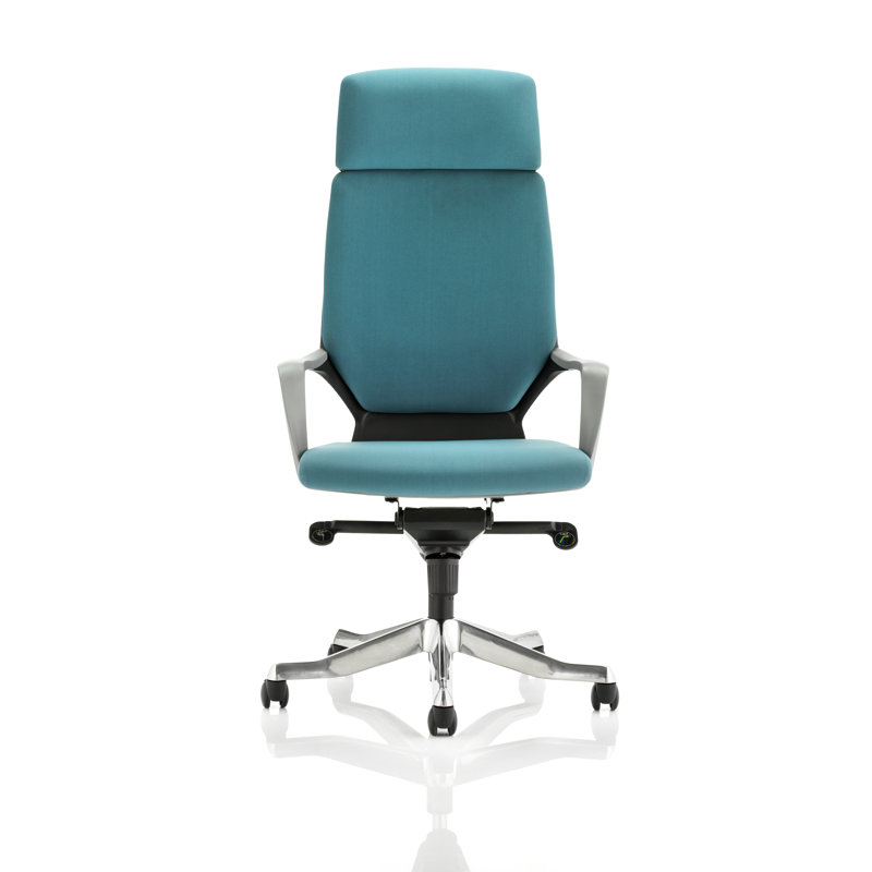 Ebern Designs Xenon Fabric Office Chair, Black, White