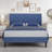 Bed Frames with Button Tufted Headboard, Linen Upholstered Platform Bed with Wooden Slats Support, Easy Assembly, No Box Spring Required-1269304822-1269304713