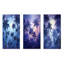 Indigo indigo mystique, impressions magiques - palmiers et palmiers, ensemble de 3 reproductions d'art en métal-556377660