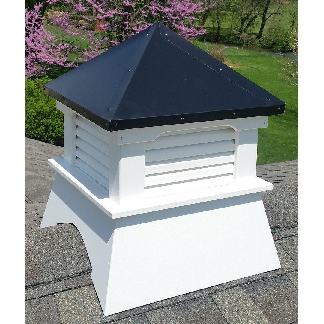 Spearman 20 In. X 20 In. X 26 In. Composite Vinyl Cupola With Black Aluminum Roof Arlmont & Co.