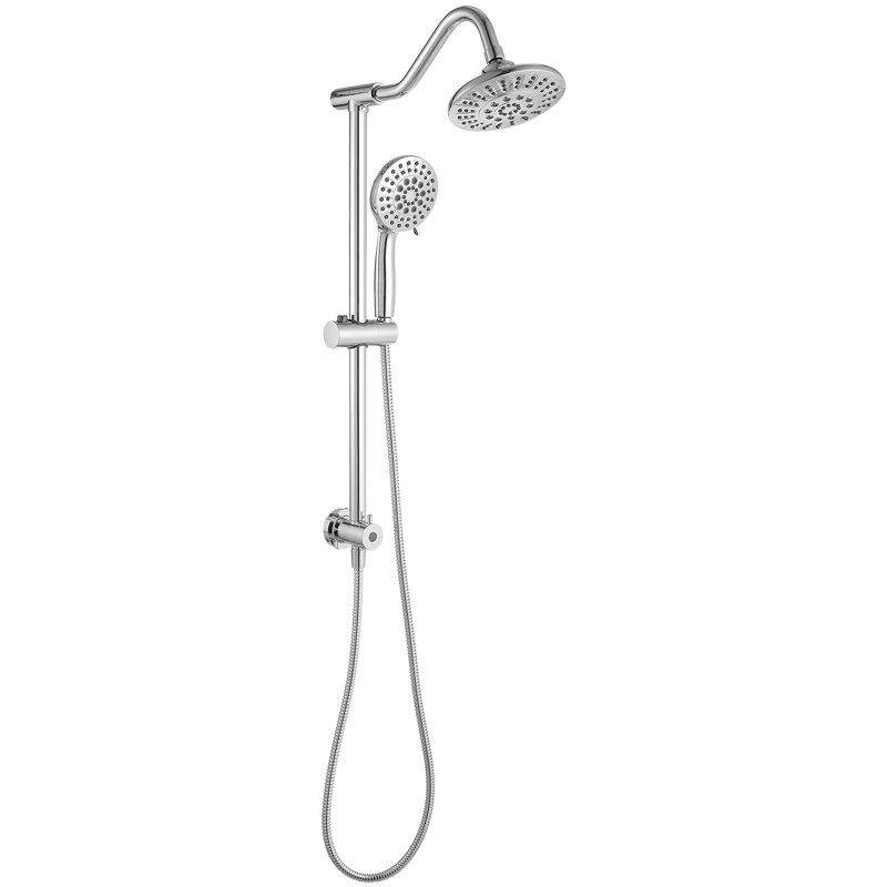 Pomme de douche réglable 1,8 GPM GPM, Chrome poli