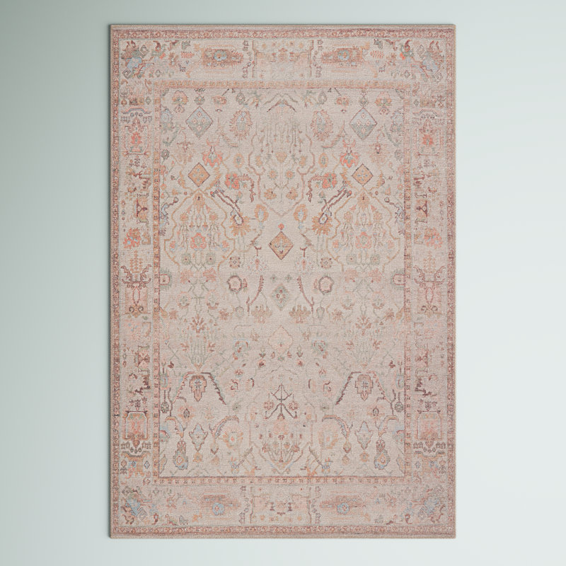 Kindred Avin KND11 Oriental Ivory/Multicolor Area Rug (5'X7'6"), Rectangle 5' x 7'6"