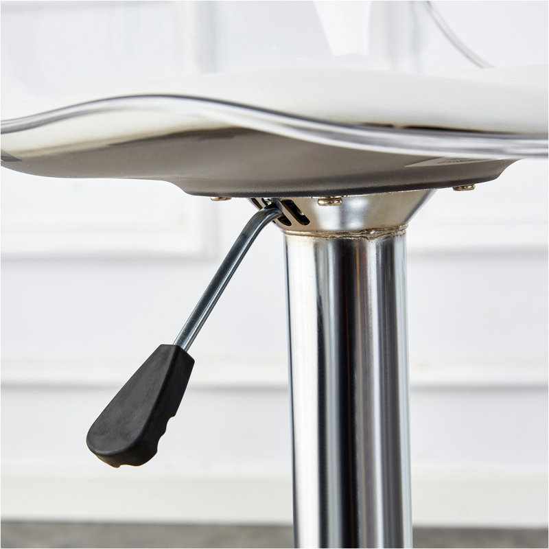 Modern Minimalist Bar Chairs And Bar Stools. Can Rotate 360 ° And Adjust Lifting. PET Backrest And PU Seats. Set Of 2. Suitable For Bars, Restaurants, And Front Desk Cashiers.
