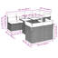  Ensemble de canapé de patio 8 pièces avec coussins en rotin de polyester gris-748547597-748547596