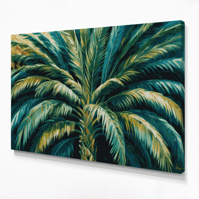 «Hawaiian Fan Palm», art mural sur toile bleue