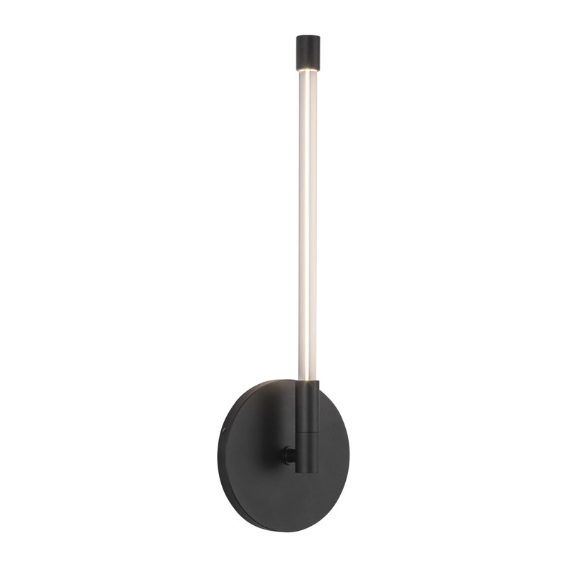 Motif 1 - Light LED Bath Sconce, 14.88" H x 4.63" W x 1.75" D, Black