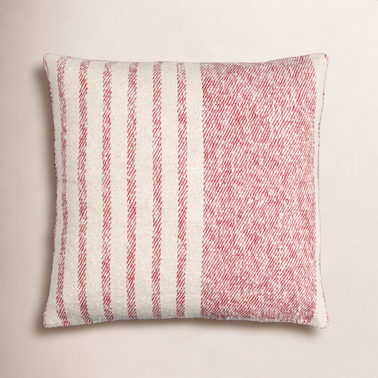 Weldon Cotton Pillow Cover, Red, 22" x 22", Pillow Cover Only - No Insert