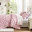 3 pièces d'édredon pour très grand lit, floral texturé avec étreinte douce, microfibre respirante pour toutes les saisons, léger et sécuritaire, standard, édredon pour fille, douceur semblable au nuage de brossé-118755909-118755911
