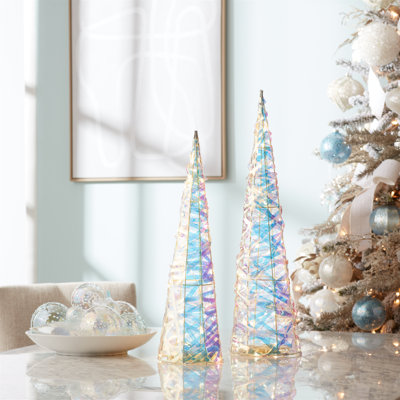 Iridescent LED Tree Set