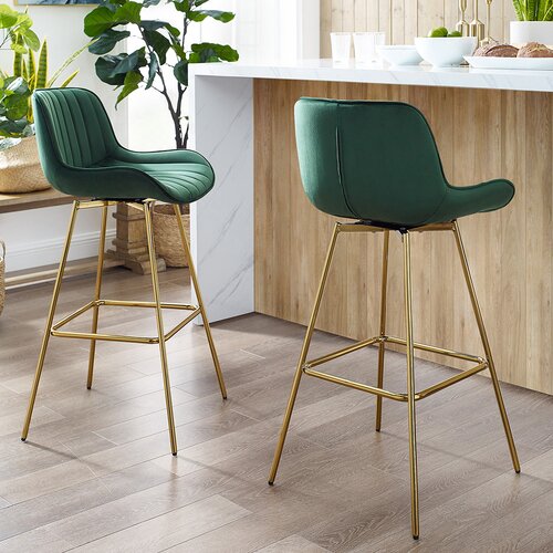 Everly Quinn Neuhaus Swivel 28.94'' Stool & Reviews | Wayfair