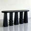 Console en bois de frêne noir de style milieu du siècle-545331329