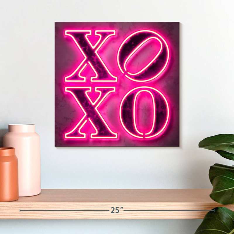Glowing Xoxo, 16" H x 16" W