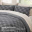 Ensemble d'édredon très grand lit gris foncé, ensemble de lit capitonné Boho, literie à carreaux de style Shabby Chic, 3 pièces, 1 édredon géométrique à carreaux et 2 taies décoratives-1960535229-1960535227