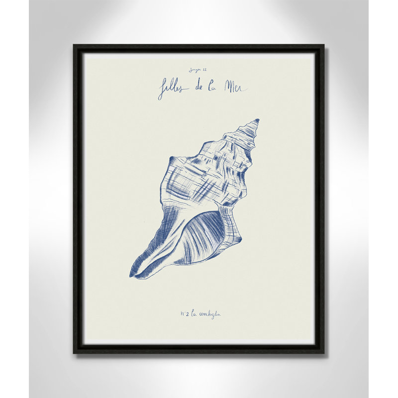 «Filles de la mer II» par Mora, H 21,5 po x l 17,5 po, Flottant espresso