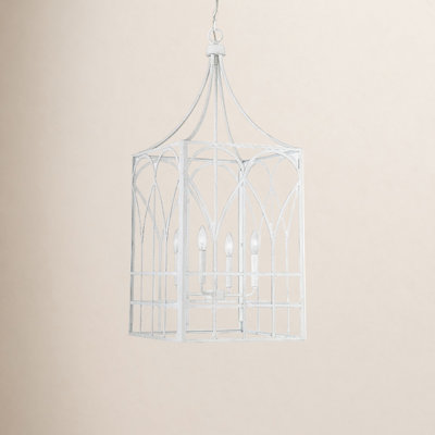 4 - Light Metal Dimmable Lantern Chandelier