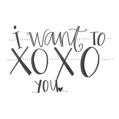 I Want To Xoxo You - Wrapped Canvas Art Prints