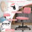 23'' Lamb Wool Armless Task Chair - Adjustable Swivel with Tufted Back-194758907-194758904