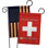 Ensemble de drapeaux décoratifs en polyester 2 faces 19 x 13 po à 2 faces swiss impressions