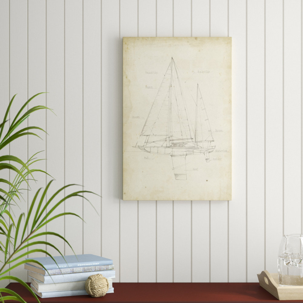 " Sailboat Blueprint IV " by Ethan Harper Breakwater Bay