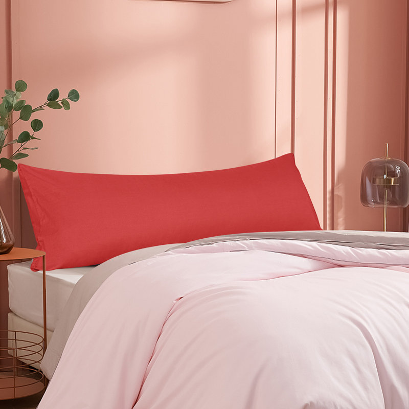 Body Pillow Cover, 1800 Brushed Microfiber Body Pillowcase with Envelope Closure - 20x54 Inches - NTBAY, Wine Red , 1