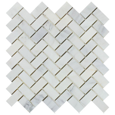Marble Herringbone Mosaic Wall & Floor Tile