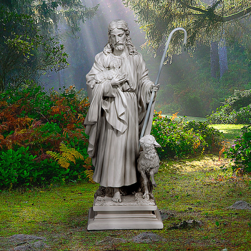 Statue de jardin Jésus le bon berger, Grand