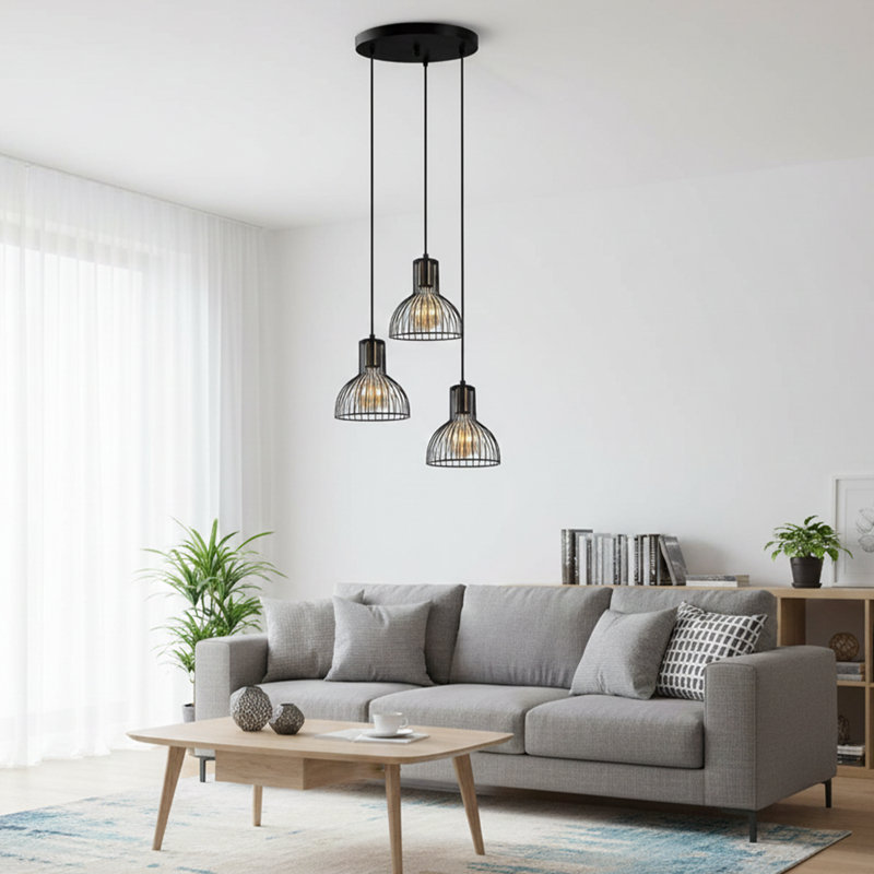Luminaire suspendu réglable à 3 lumières Aurelle