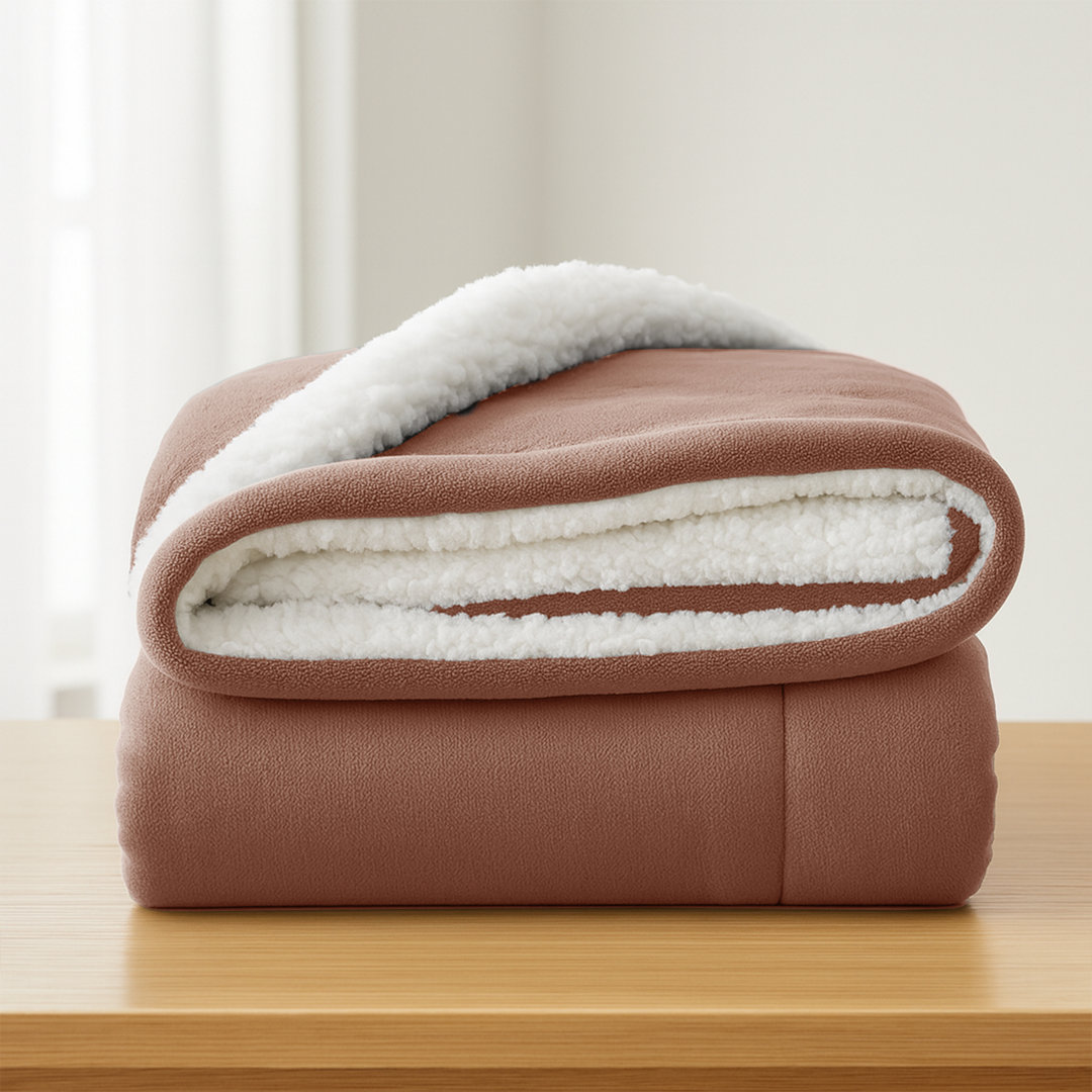 Aspire Homeware Deluxe Hotel Collection Ultra-Soft Sherpa Fleece Throw Blanket for Plush & Cozy Comfort
