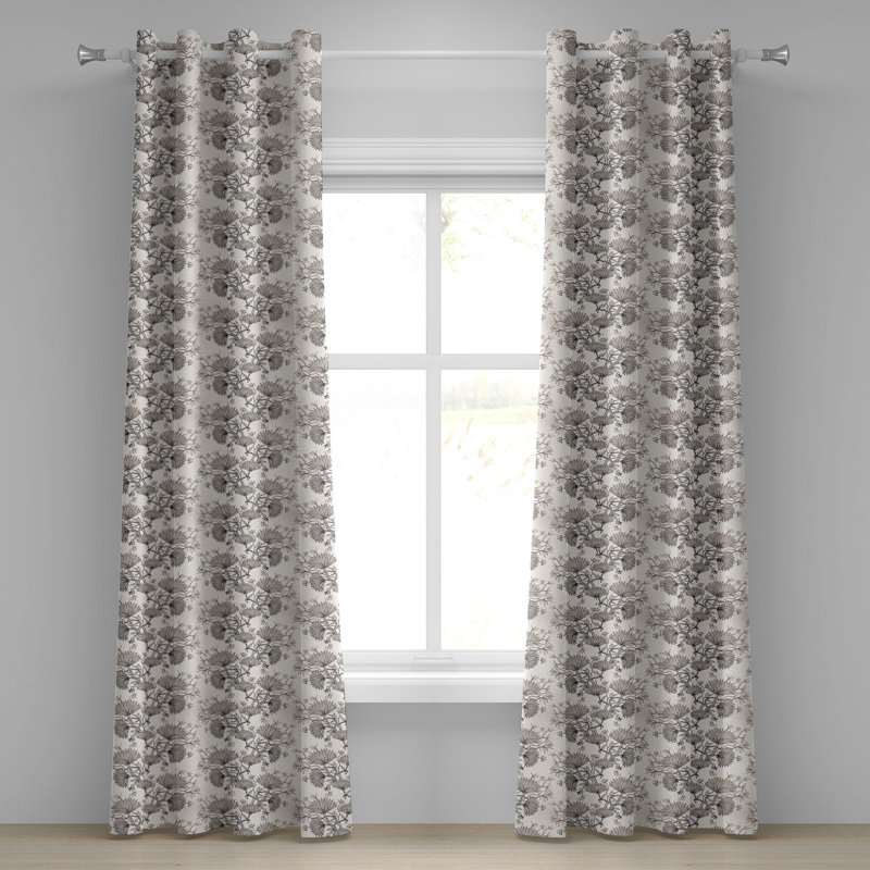 Rideaux à œillets décoratifs East Urban Home, L 50 po x L 108 po