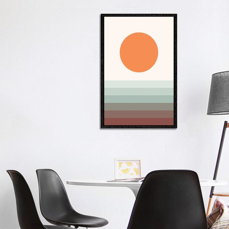 Modern Geometric XXXIII - Print on Canvas, 101.6 cm H x 66.04 cm W, Black Framed
