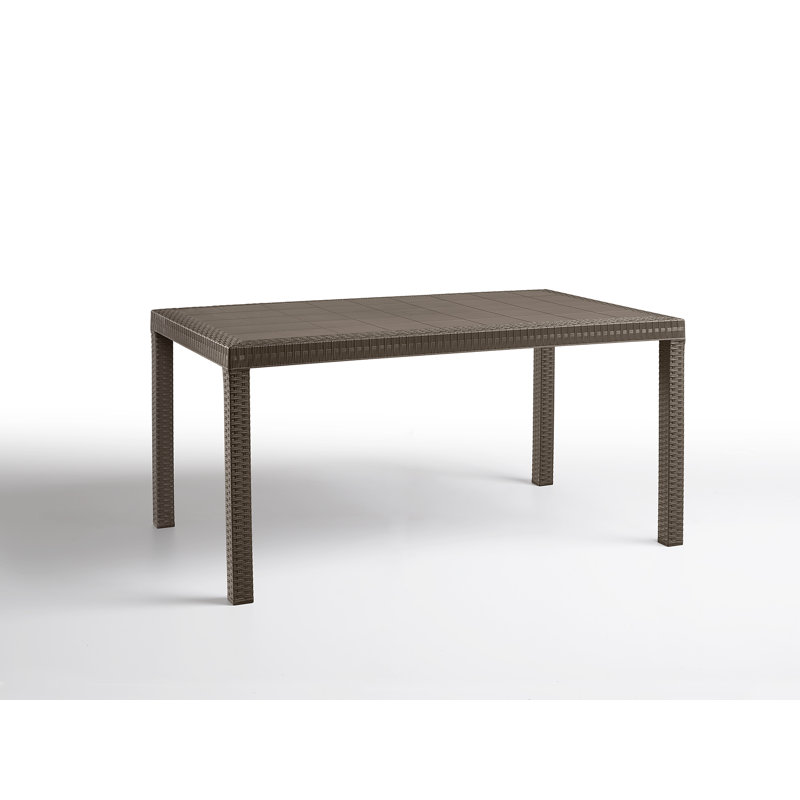 Outdoor Table Giove, Rectangular Table, Rattan Effect, 150x90h74 cm, Brown