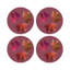 Autumn Leaves Vegan Leather Round Pebble Placemat-140084557