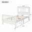 Lit plateforme en bois avec tête et pied de lit (blanc)-359803668