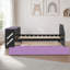 Lit de jour en bois pleine grandeur avec lit gigogne simple, bureau et USB