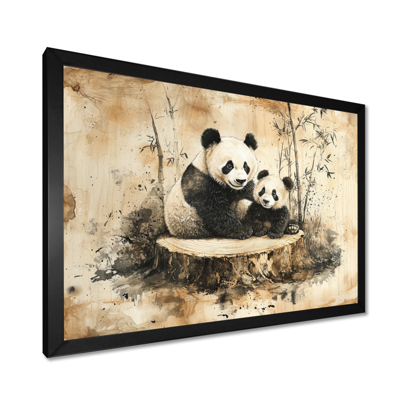 Gerino - Animals Wall Art, Single Picture Framed Print, 30" H x 40" W, Black
