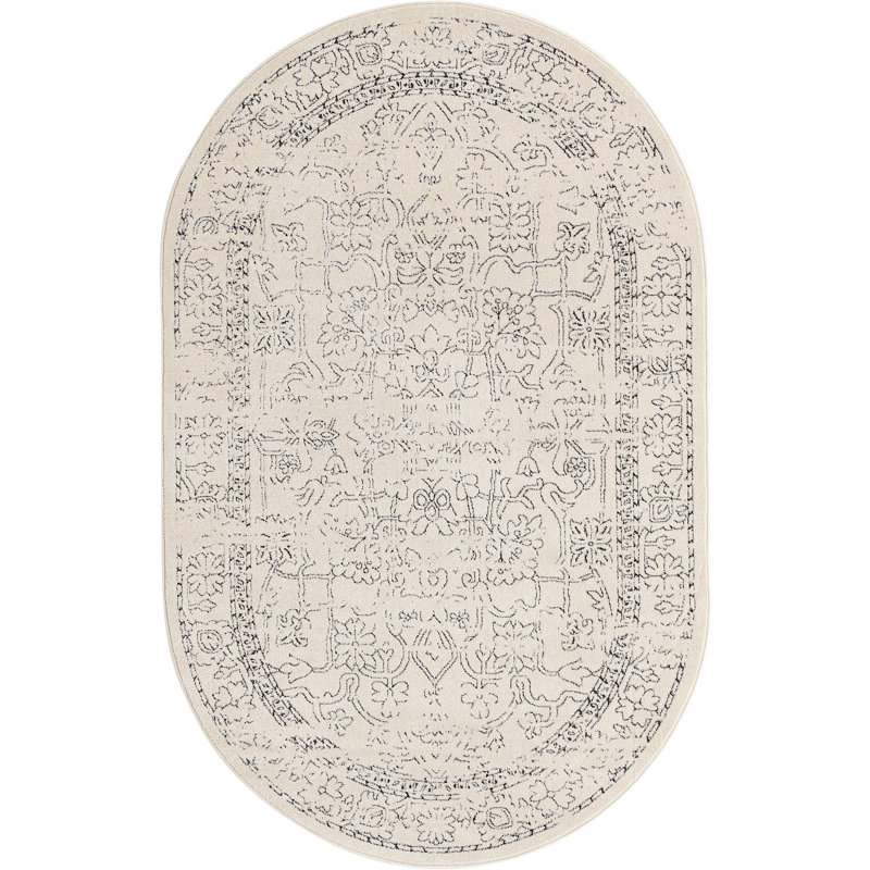Mekalah Oriental Indoor Rug, Oval 5' x 8'