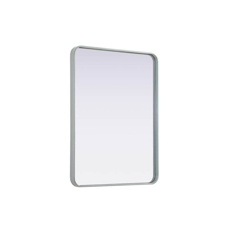 Erath Contour Metal Mirror, Silver, 36" x 27"
