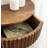 Kristie Half-circle Mango Solid Wood Floating Shelf with Drawer-854511534