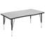 Ensemble de table d'activité pliable en stratifié à motif oval 76 po Goddard-50640256-50640257