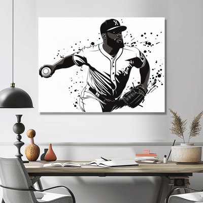 Baseball Pitcher II - Sports Decor métallique, impression de baseball sport
