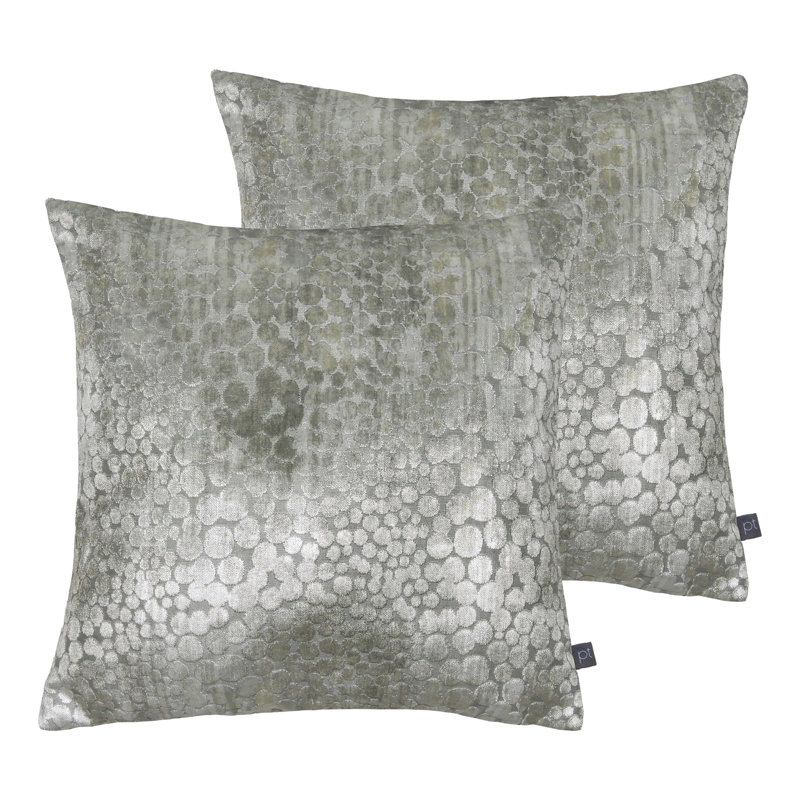 Geometric Square Cushion, Blush, Feather