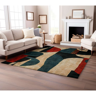 Tapis doux antidérapant, 50 x 60 cm (1,6 x 2,0 pi), 60% coton et 40% polyester | Tissé à la machine, impression numérique, sans velours, 0,3 po d'épaisseur | Lavable à 86 ° F, parfait pour le décor du salon et de la chambre à coucher